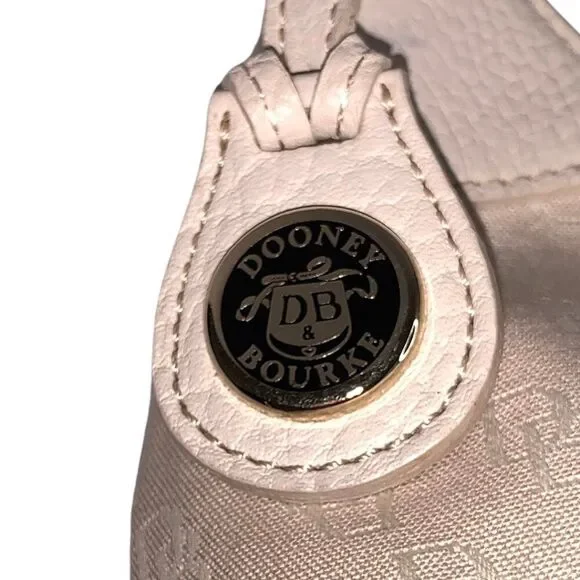 Dooney & Bourke Cream Color Shoulder Bag Canvas and Leather - Picture 6 of 9